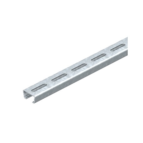 2063 L 2M FS 1112708 OBO BETTERMANN Profile rails perforated, slot width 16.5 mm, 2000x35x18, Strip-galvanis..