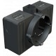 UG 60 VK 2003023 OBO BETTERMANN spina dispositivo / connessione nascosta, 70x110x48, nero, polistirolo, PS