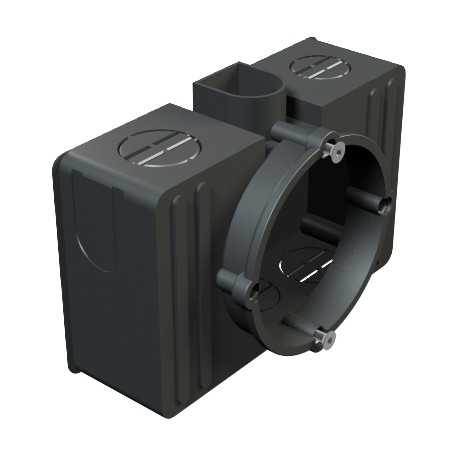 UG 60 VK 2003023 OBO BETTERMANN spina dispositivo / connessione nascosta, 70x110x48, nero, polistirolo, PS