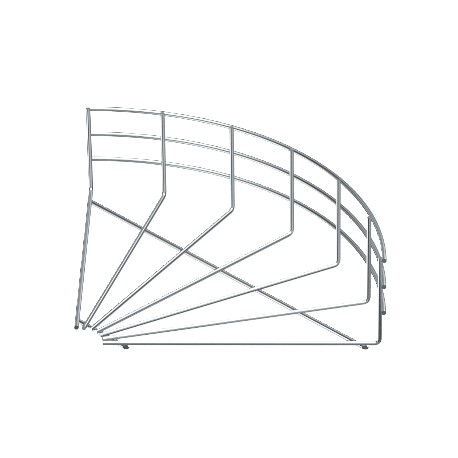 GRB 90 115 G 6002372 OBO BETTERMANN Courbe 90 ° grille de plateau, 105x150, électrozingué, DIN 50961 Acier St