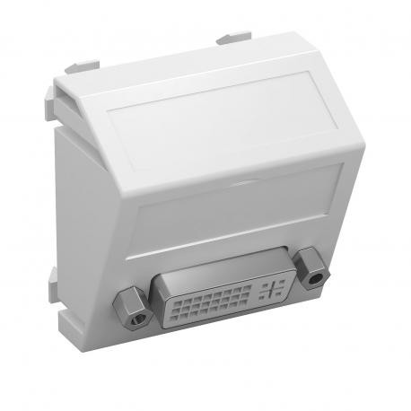 MTS-DVI S RW1 6104742 OBO BETTERMANN Tome-se, DVI, multimídia com conexão a parafuso, 45x45mm, puro branco, ..