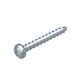 MMS6X50 3498107 OBO BETTERMANN Parafuso proteção c / fogo, cabeça chata, unidades. T 30, 6x50mm, electrozinc..