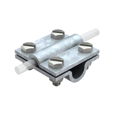 253 10X16 5312809 OBO BETTERMANN Conector en cruz, 8-10mm, galvanizado en caliente, DIN 267, Teil 10, Acero,..