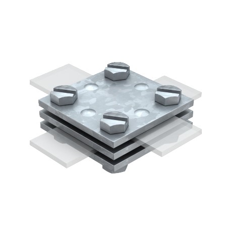 256 DIN 30 FT 5314615 OBO BETTERMANN Cross-conector, 30 mm, galvanizado a quente, DIN EN ISO 1461 Aço St