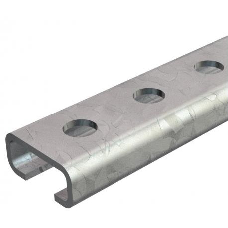 2062 L 2M FT 1109529 OBO BETTERMANN Profilschienen perforiert, Schlitzweite 12 mm, 2000x27x12,5, feuerverzin..