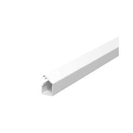 WDKMD12RW 6150284 OBO BETTERMANN Mini trunking w. adhesive film and hinged upper part, 12x12x2000, Pure whit..