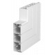GEK-KF53160-3 6116493 OBO BETTERMANN Ángulo plano, 4 entradas simétrico, 53x160mm, blanco puro, 9010, Clorur..