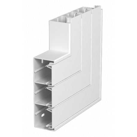 GEK-KF53160-3 6116493 OBO BETTERMANN Ángulo plano, 4 entradas simétrico, 53x160mm, blanco puro, 9010, Clorur..