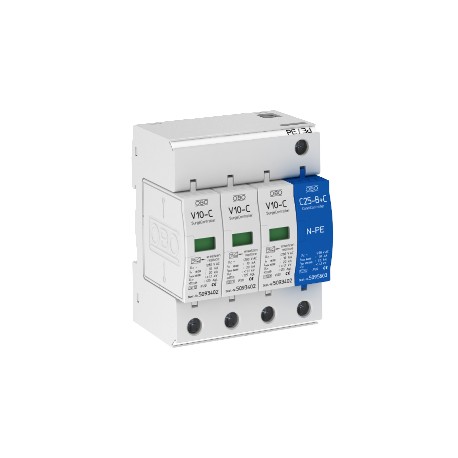 V10-C 3+NPE 5094920 OBO BETTERMANN Descargador sobret. Tipo 2+3, versión 3+1, 280V,