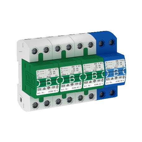 MC 50-B 3+1 5096878 OBO BETTERMANN parafoudre, Set pour TT et les réseaux de TNS, 255V,