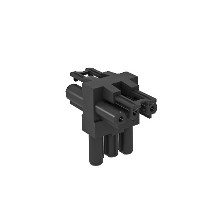 VB-T GST18i3p 6108084 OBO BETTERMANN T-shaped distribution block, 1 input / 2 outputs 3-pole, Black,