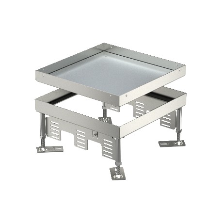 RKN2 9 VS 25 7409046 OBO BETTERMANN Platz Kassette leer, 243x243mm, Edelstahl, Klasse 304, VA, 1.4301