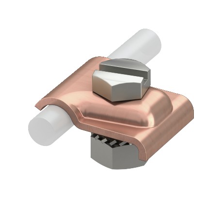 324 S-CU 5326338 OBO BETTERMANN Grapa, con tornillo, M8x25mm, Cobre, Cu