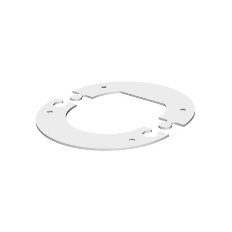 WAGRM45 6290264 OBO BETTERMANN moulage de mur, cerrrada, 125x2, blanc pur, 9010 Steel St