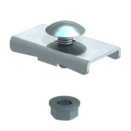 LKS 40 FT 6221084 OBO BETTERMANN Clamp, p / band. L45 e L60 scala, 40x22, zincato a caldo, DIN EN ISO 1461 A..