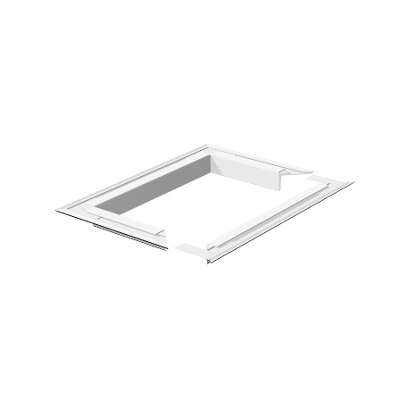 TWVRW 6290240 OBO BETTERMANN Moldura de pared, 140x110mm, blanco puro, 9010, Aluminio, Alu