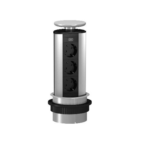 DBV-A3E D3S 6116866 OBO BETTERMANN Deskbox, pliage pour le montage sur les tables, l'aluminium, l'aluminium ..