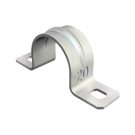 605 20 G 1018205 OBO BETTERMANN Bloccaggio clip, 2 piedi, 20mm, elettrozincato, DIN 50961 Acciaio St