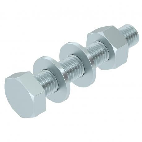 SKS 10X60 F 6408516 OBO BETTERMANN Tornillo de cabeza hexagonal, con tuerca y arandela, M10x60, galvanizado ..