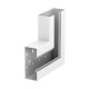 GS-SFS70170RW 6277620 OBO BETTERMANN angolo piano 70x170mm verso l'alto simmetrica, bianco puro, 9010 Acciai..