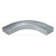 WRB 90 164 FS 6098711 OBO BETTERMANN 90° bend for wide span cable tray 160, 160x400, Strip-galvanised, DIN E..