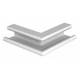 GEK-SA110133P 6282710 OBO BETTERMANN canto externo, 133x110mm, branco puro assimétrico, 9010 Aço St