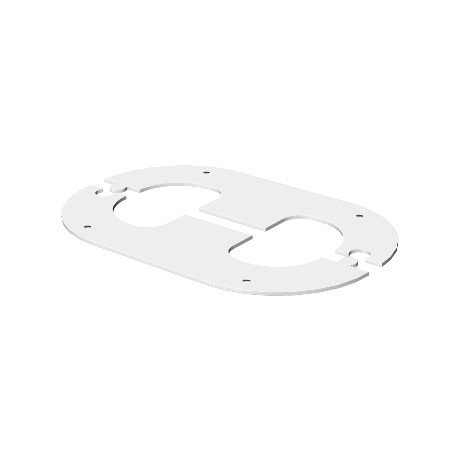 WAG70140TRW 6290200 OBO BETTERMANN moulage de mur, cerrrada, 211x129,5mm, blanc pur, 9010 Steel St