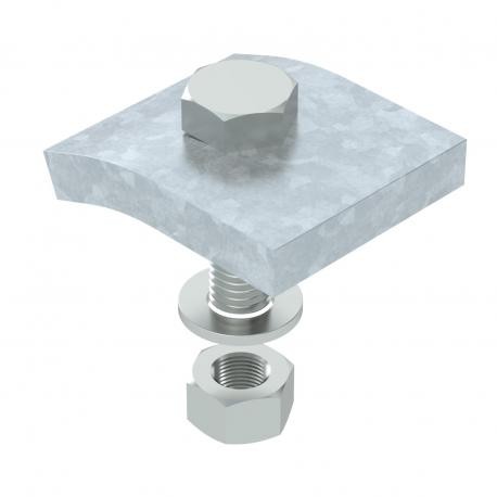 KWS 5 FT 6355218 OBO BETTERMANN Escuadra de apriete, c/tornillo cabeza hexag.,h 5mm, 60x50, galvanizado en c..