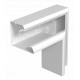 GEK-SAFF133110P 6282730 OBO BETTERMANN Caduta angolo piatto trunking scrivania, 133x110mm, bianco puro, 9010..