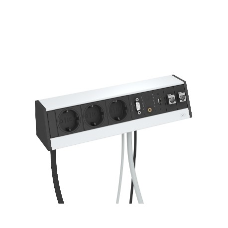 DB-M0B3 D3S2K 6116963 OBO BETTERMANN Schreibtisch-Box ohne Befestigungsklammer, Aluminium, eloxiert, Alumini..