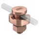 5001 ZN-CU 5304113 OBO BETTERMANN connecteur agrafé pour RD plaqué 8-10 cuivre, zinc moulé sous pression, Zn