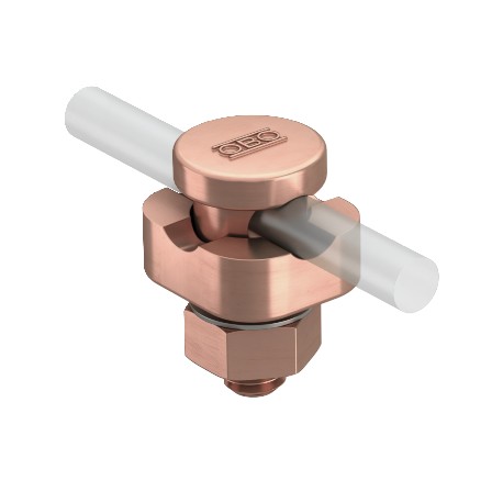 5001 ZN-CU 5304113 OBO BETTERMANN conector grampeado para RD 8-10 cobre banhado, fundido zinco, Zn