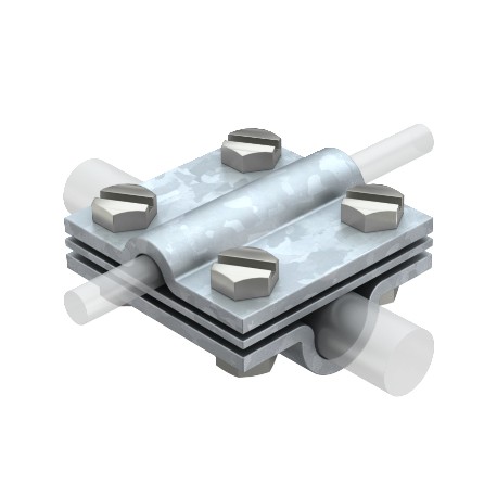 252 8-10X16 FT 5312345 OBO BETTERMANN Cross-conector, 8-10 mm, galvanizado a quente, DIN EN ISO 1461 Aço St