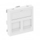 DTG-2RM RW1 6119292 OBO BETTERMANN Adaptador 2 contectores RJ45, adaptador RJ45 2 contectores, 45x45mm, puro..