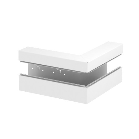 GS-AA90210RW 6278110 OBO BETTERMANN angle extérieur, asymétrique, 90x210mm, blanc pur, 9010 Steel St