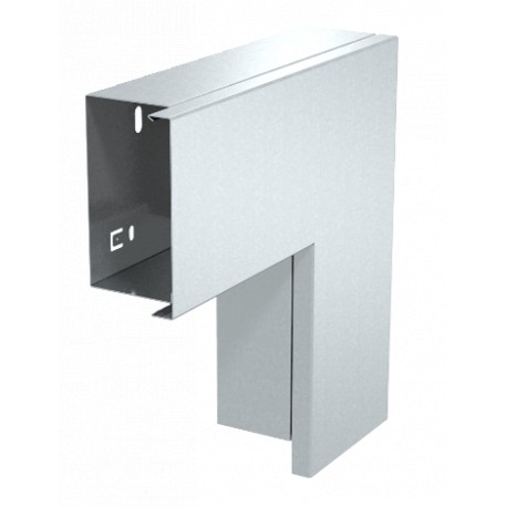 LKM F60100RW 6249507 OBO BETTERMANN angle plan, avec couvercle, 60x100mm, blanc pur, 9010, bande galvanisé /..