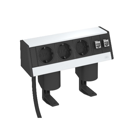 DB-1B3 D3S2K 6116942 OBO BETTERMANN DESKbox p.conectar prêt, fixation punchy, l'aluminium, l'aluminium anodi..