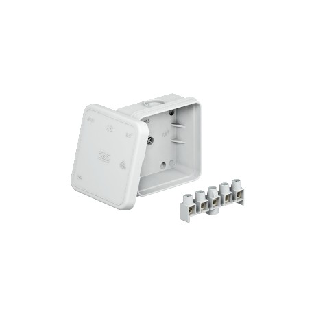 A 8 2000016 OBO BETTERMANN caixa de junção, 75x75x36, cinza claro, RAL 7035, Polietileno, PE