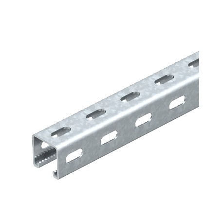 MS 41 LS 1M 2 FS 1123008 OBO BETTERMANN Perfil, perfor., ancho de ranura 22mm, 1000x41x41, galvanizado en ba..
