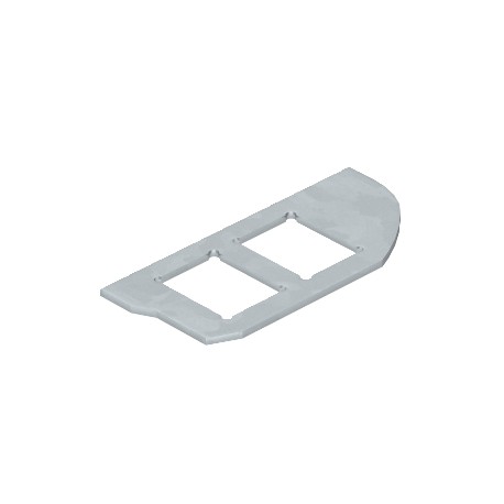 MPR2 2C 7407624 OBO BETTERMANN p.conectores dati tapeta per i connettori di tipo C 2x, 19,3x14,8, acciaio in..