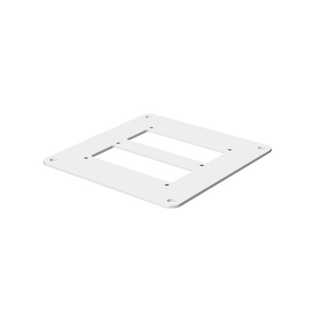 ISSBP140110WA 6290134 OBO BETTERMANN Placa base, 200x170x3mm, aluminio blanco, 9006, galvanizado en banda / ..
