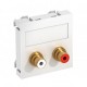 MTG-2R F RW1 6105066 OBO BETTERMANN Prenez multimédia, cinch audio, 2x attelage, prenez-take, 45x45mm, blanc..