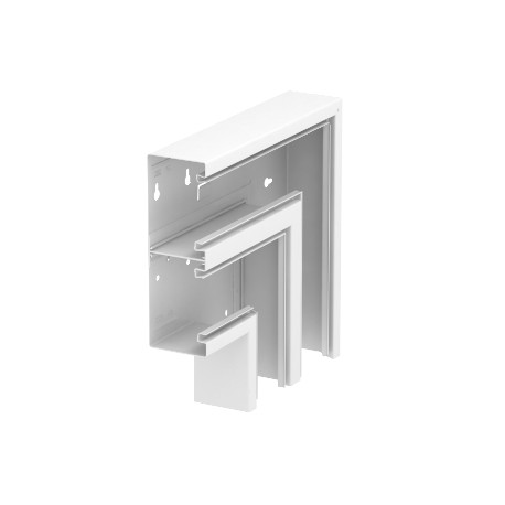 GS-DFF70210RW 6278430 OBO BETTERMANN ángulo plano caída simétrica, 70x210mm, Blanco puro, 9010, Acero, St