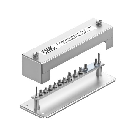 1810 5015057 OBO BETTERMANN Equipotencial bar autocarro, 348 milímetros, DIN galvanizado a quente 267, Teil ..
