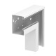 GS-AFF90130RW 6277530 OBO BETTERMANN angolo piano caduta asimmetrica 90x130mm, bianco puro, 9010 Acciaio St
