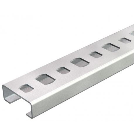 2060 L 2M FS 1106627 OBO BETTERMANN perfor Profilo., larghezza 11mm Slot, 2000x20x8, banda zincato, DIN EN 1..
