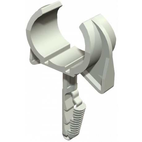 1975 19-22 2148056 OBO BETTERMANN Taco-grapa, 19-22,5mm, gris claro, RAL 7035, Poliamida, PA