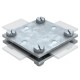 256 A-DIN 40 FT 5314666 OBO BETTERMANN Conector en cruz, para FL40xFL40, s/placa, 40mm, galvanizado en calie..