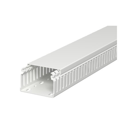 LKVH 50075 6178588 OBO BETTERMANN Slotted cable trunking system halogen-free, 50x75x2000, Light grey, 7035, ..