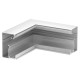 GAD IEL 6115795 OBO BETTERMANN coin intérieur, conception de conduit sans couvercle, aluminium anodisé, Alu